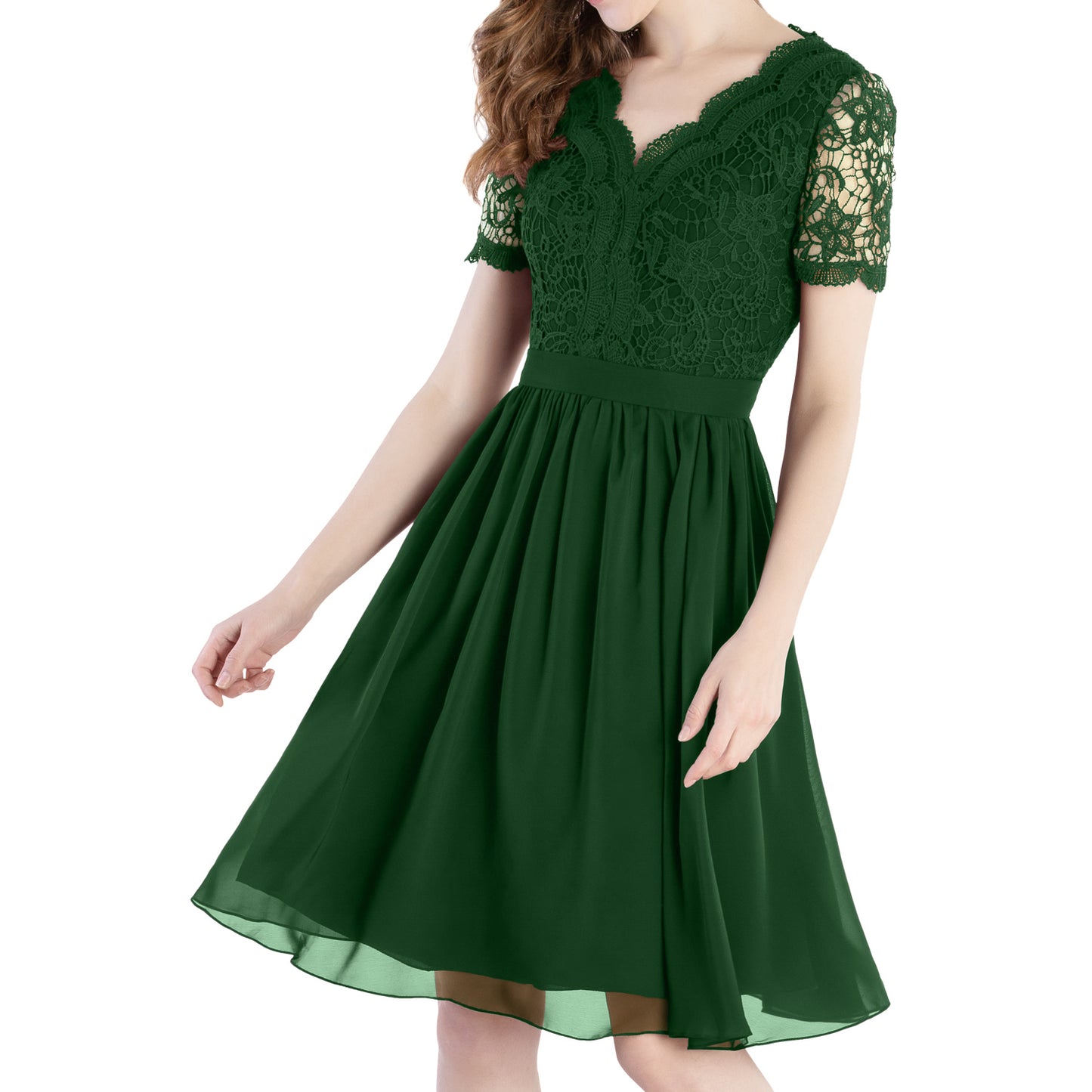 MACloth Mother of Bride Dresses Short Sleeves Wedding Guest Party Formal Gown Dusty Mauve