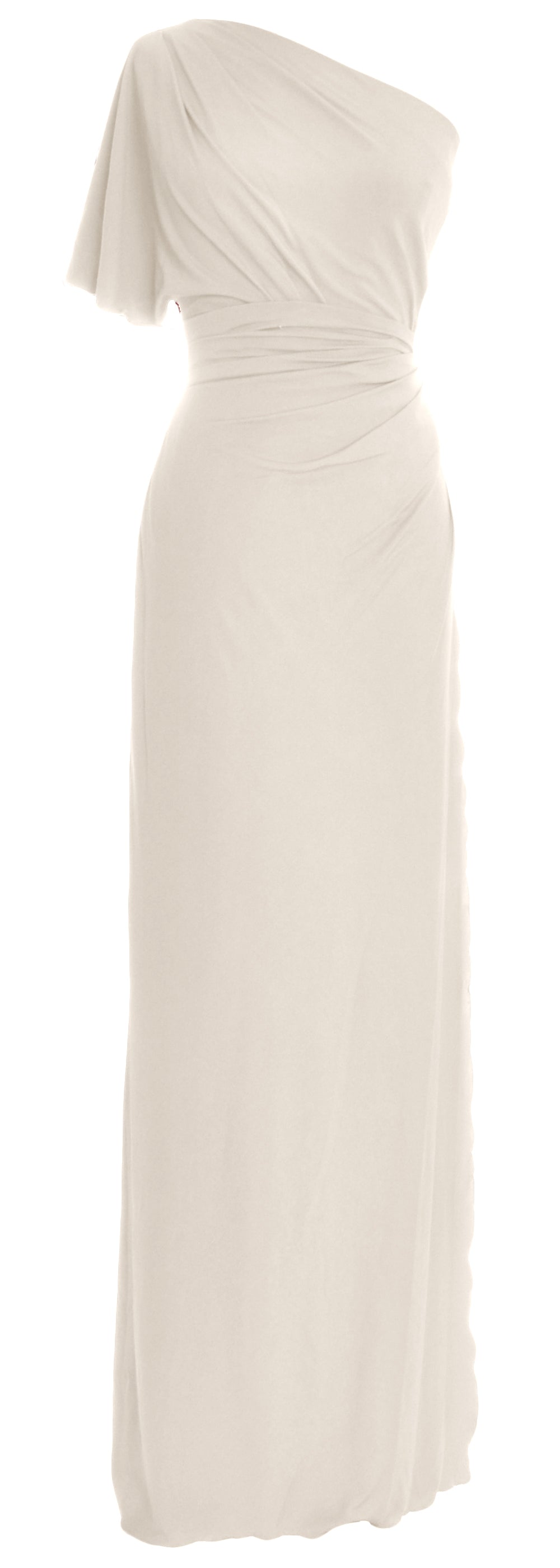 Vestido de fiesta de boda de jersey elegante de un solo hombro de MACloth