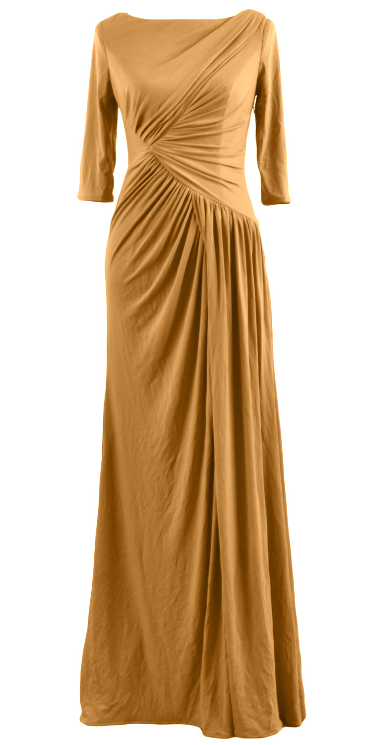 MACloth Damen Kleider für die Mutter der Braut, Halbarm, lang, Abendkleid, Partykleid