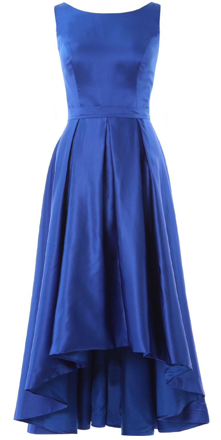 MACloth Hi-Lo Brautjungfernkleider Ärmellos Cocktail Hochzeit Party Abendkleid