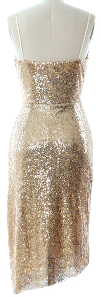 MACloth Women Midi Bridesmaid Dresses Sequin V Neck Wedding Party Formal Gown