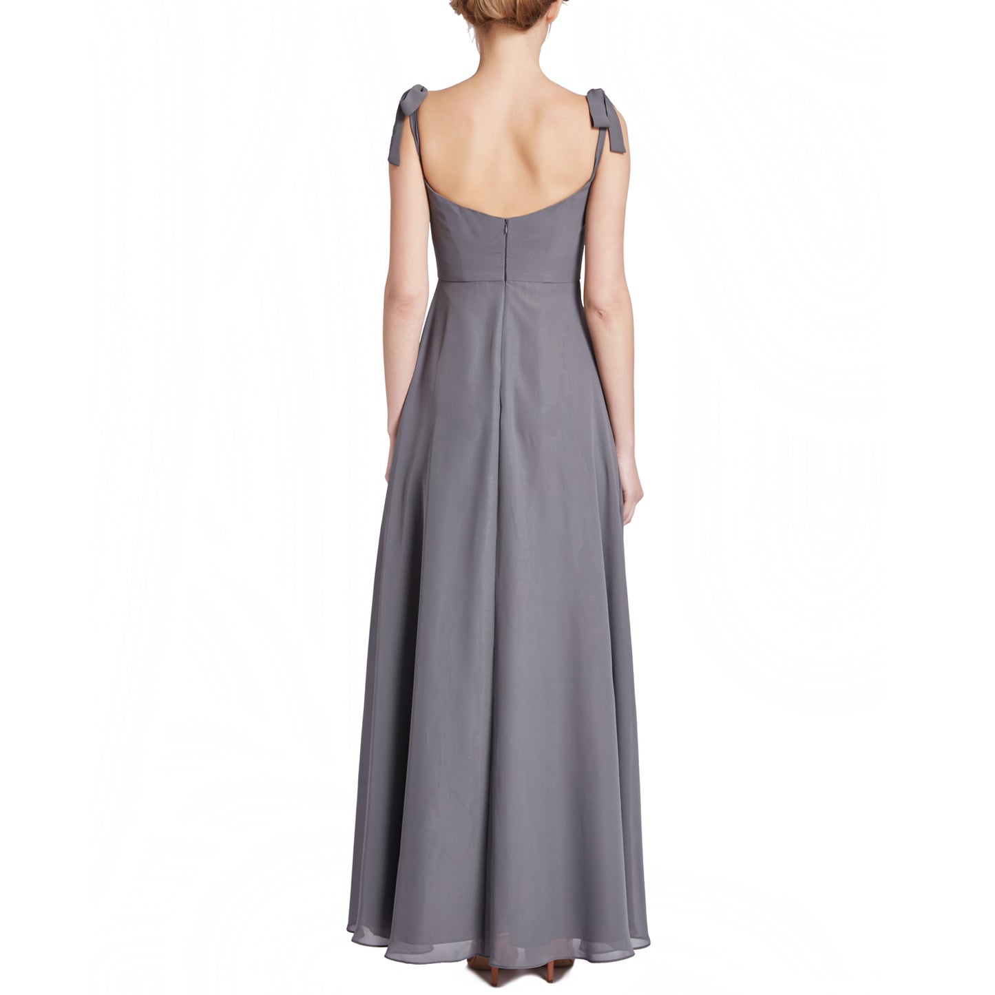 MACloth Women Chiffon aline Long Lovely Wedding Party Bridesmaid Dresses Sage Green / Above Knee / US10 MACloth Women Chiffon aline Long Lovely Wedding Party Bridesmaid Dresses Sage Green / Above Knee / US10