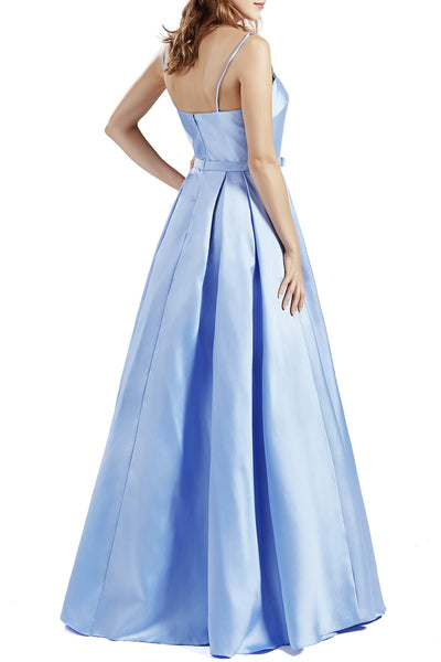 MACloth Women Long Sleeveless Satin Prom Party Dresses Homecoming Evening Gown