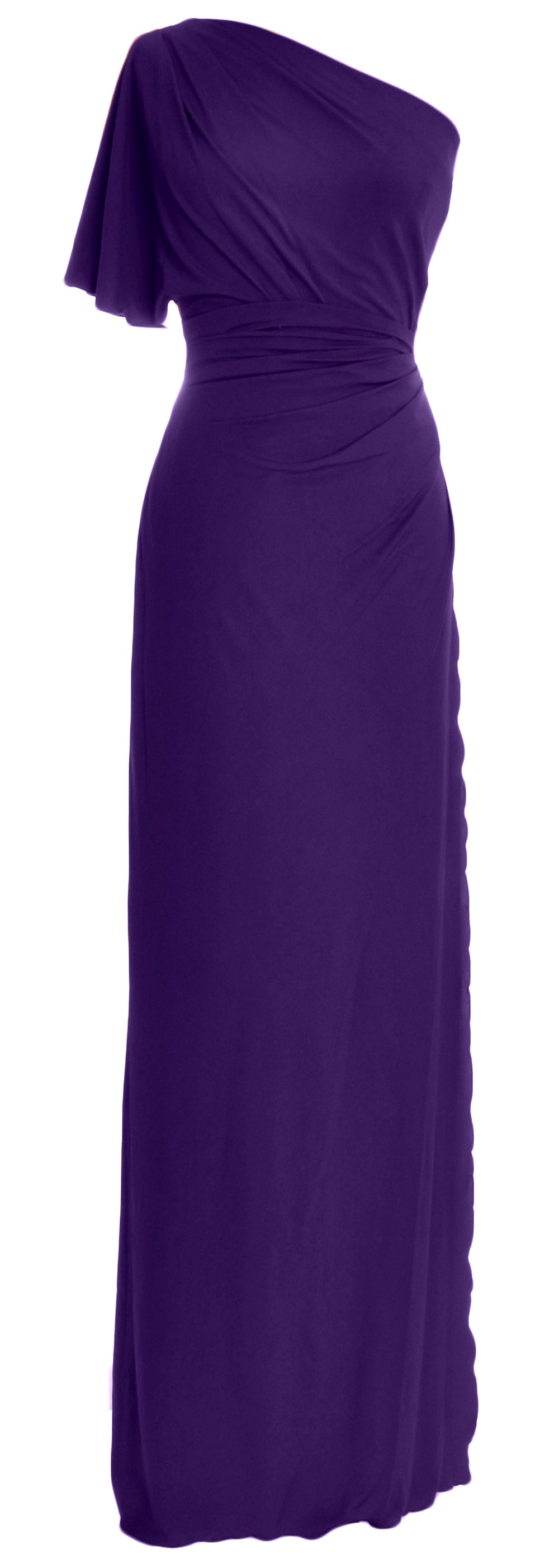 Vestido de fiesta de boda de jersey elegante de un solo hombro de MACloth