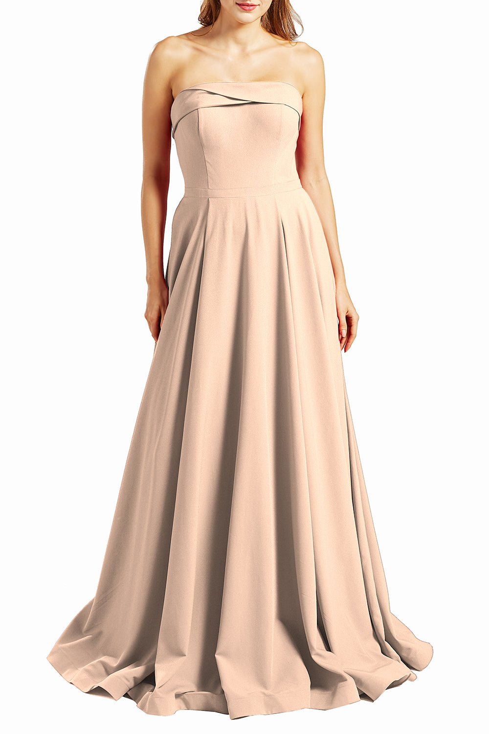 MACloth Vestidos de fiesta para mujer sin tirantes, largos, formales, de noche, estilo militar