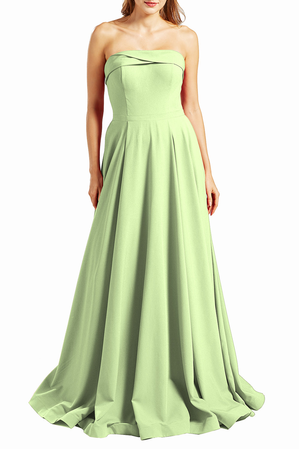 MACloth Vestidos de fiesta para mujer sin tirantes, largos, formales, de noche, estilo militar