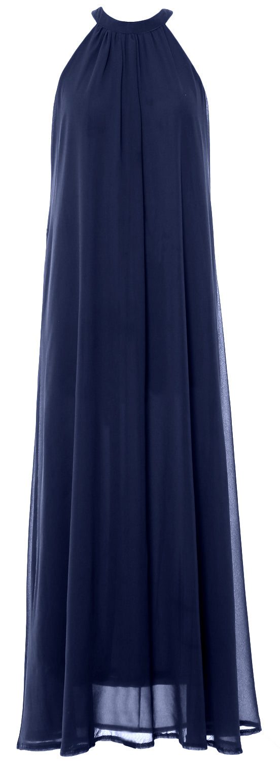 MACloth Damen Neckholder Chiffon Lange Hochzeit Party Brautjungfernkleider Mutter