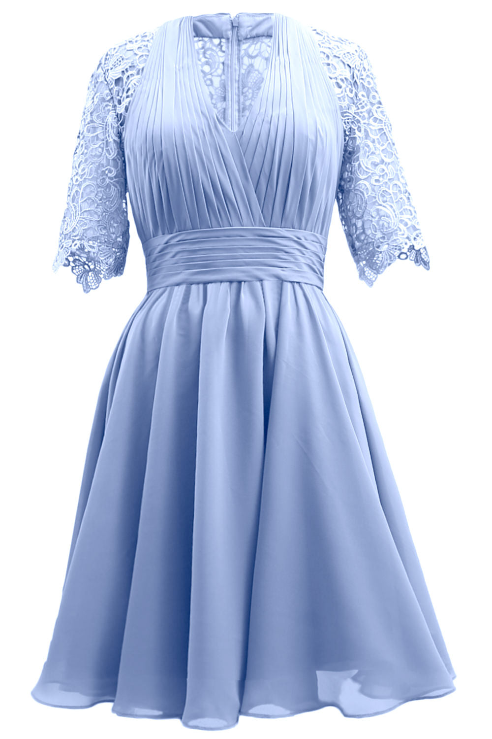 MACloth Vestidos de madre de la novia Encaje Cóctel Fiesta Invitada de boda Medias mangas