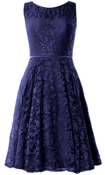 MACloth Women Lace Cocktail Dresses Vintage Short Wedding Party Guest Mother