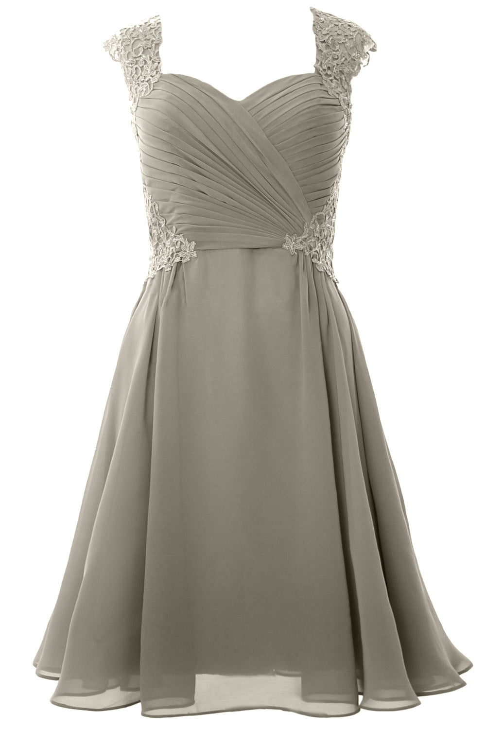 Vestido de cóctel de manga corta para mujer de MACloth 2017, vestido formal para fiesta de bodas corto