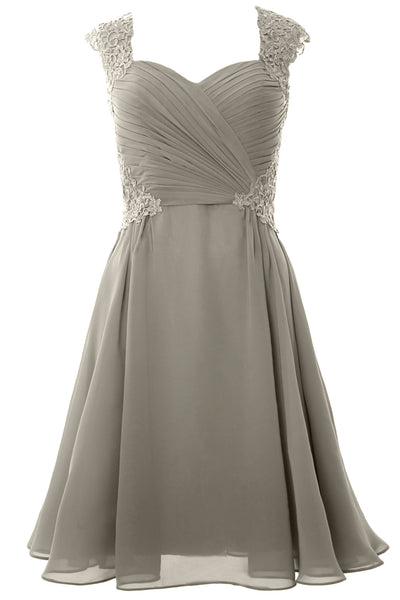MACloth Women Cap Sleeve Cocktail Dress 2017 Short Wedding Party Formal Gown