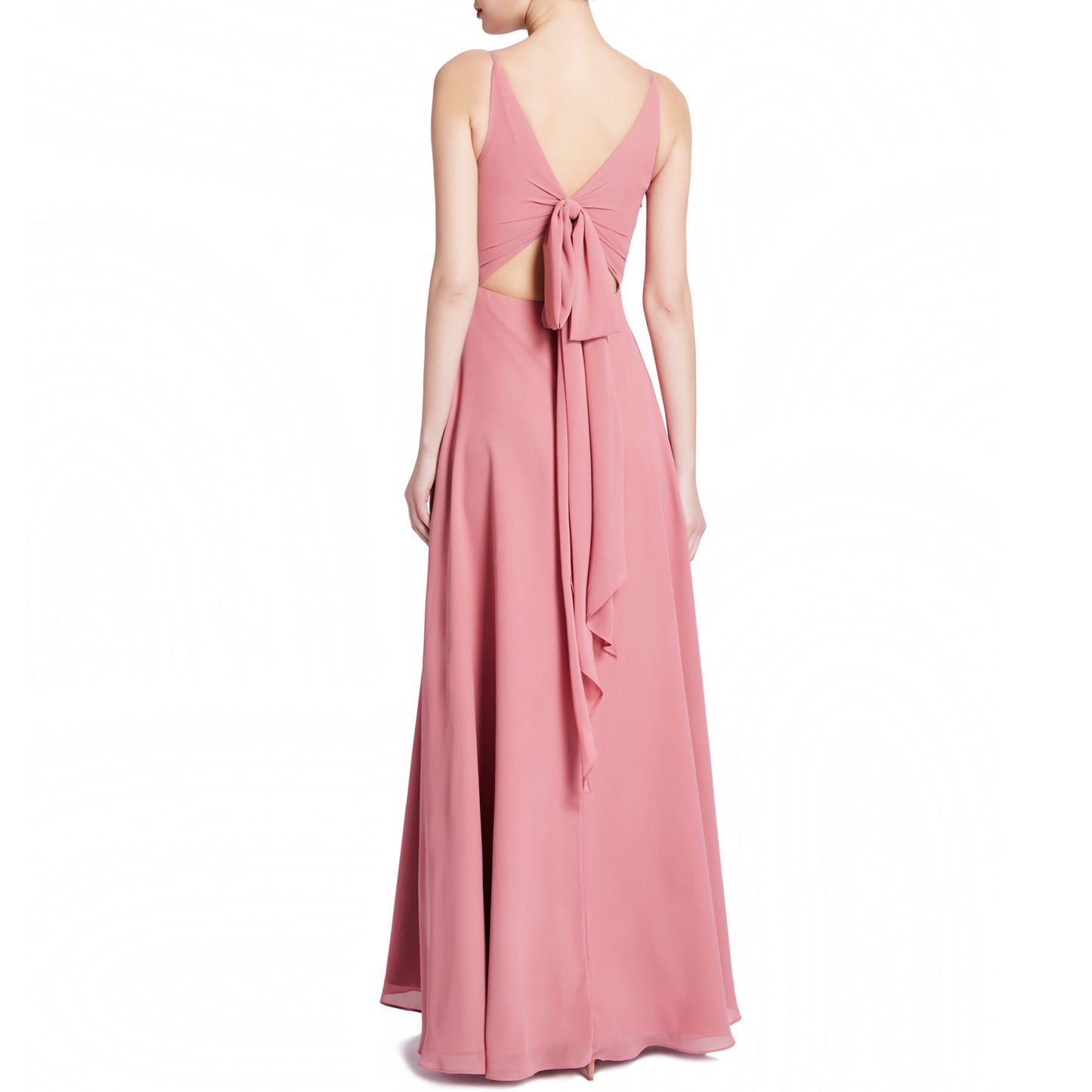 MACloth Mujeres Cuello en V Maxi Boda Fiesta Dama de Honor Vestidos Vestido de Noche