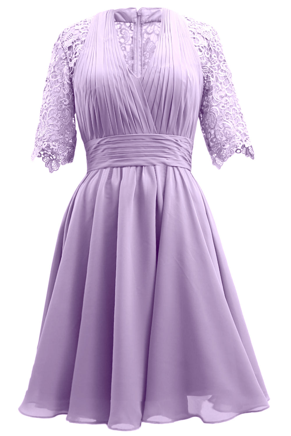 MACloth Vestidos de madre de la novia Encaje Cóctel Fiesta Invitada de boda Medias mangas