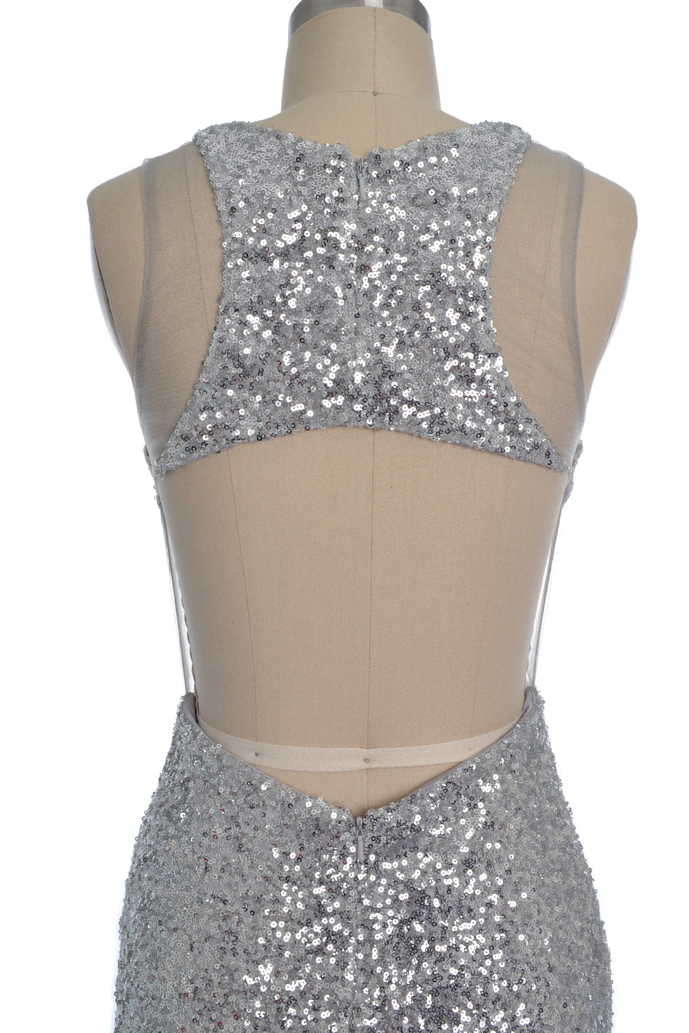 MACloth Wunderschönes Meerjungfrau-Kleid mit Ausschnitten und Pailletten, lang, für Abschlussball, Party, Abendkleid