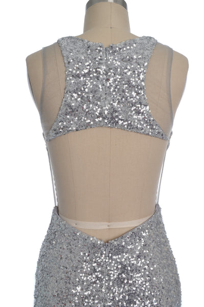 MACloth Gorgeous Mermaid Cut Out Sequin Long Prom Party Dress Evening Gown