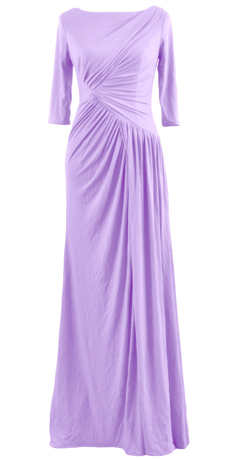 MACloth Damen Kleider für die Mutter der Braut, Halbarm, lang, Abendkleid, Partykleid