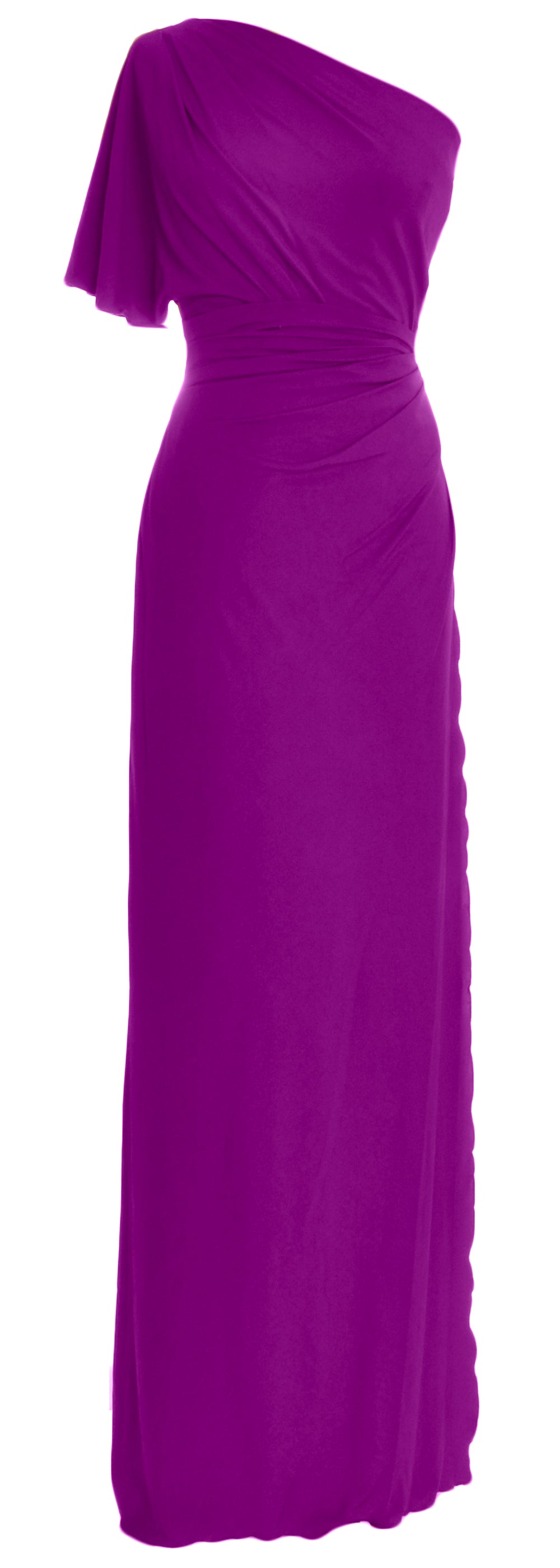 Vestido de fiesta de boda de jersey elegante de un solo hombro de MACloth